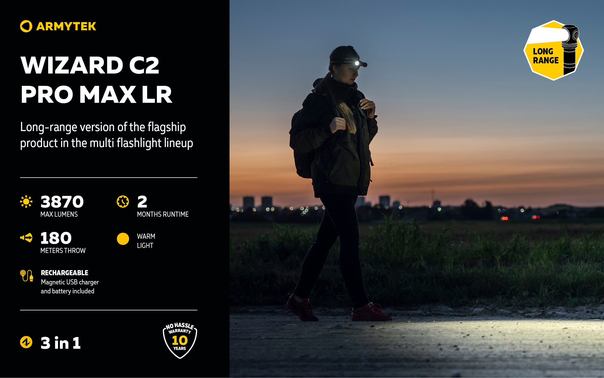 ARMYTEK WIZARD C2 PRO MAX 防災　災害対策　地震対策 Wizard C2 Pro Max Magnet USB - High Power Headlamp | Armytek.com